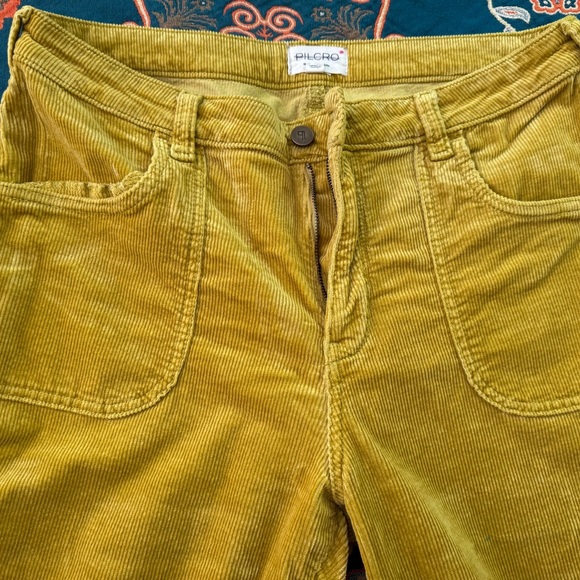 Pilcro Yellow Corduroy Boot Cut Pants - Picture 2 of 6